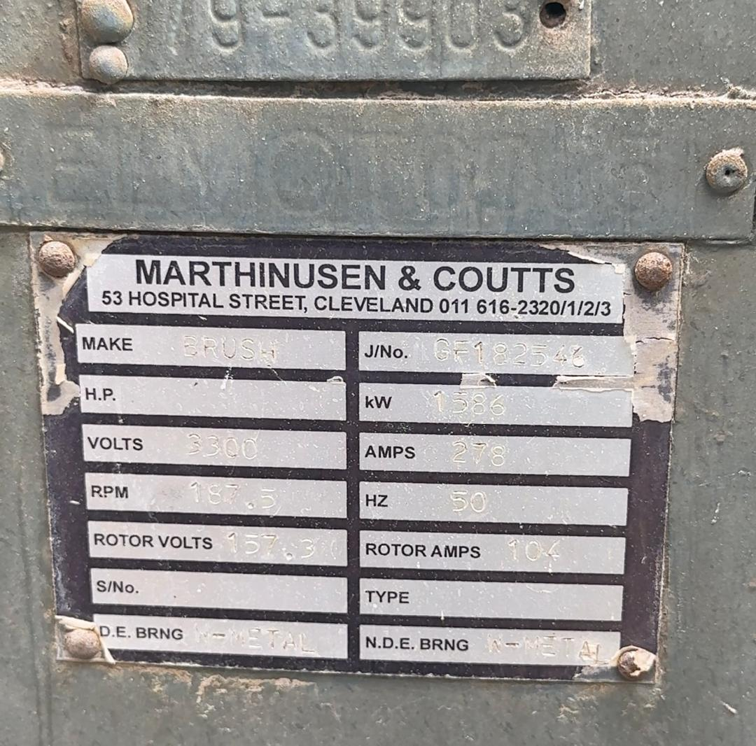 Main Motor – Nameplate